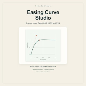 Easing Curve Studio, Offline Browser Tool for Animation Timing