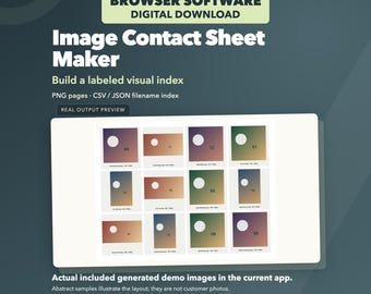 Image Contact Sheet Maker: Labeled Photo Grids & PNG Export for Mac Chrome
