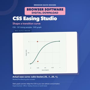 CSS Easing Curve Editor, Cubic Bezier Tool for Animation Timing, Export CSS and SVG