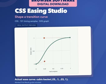 CSS Easing Curve Editor: Cubic Bezier Tool with css, JSON and SVG Exports