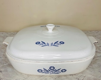 Cazuela Corningware azul aciano vintage