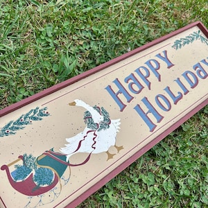 Christmas Goose Holiday Sign