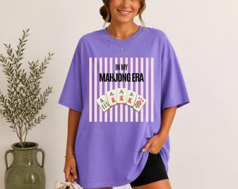 In My Mahjong Era Shirt, Comfort Colors Mahjong Tile Graphic Tee, Game Night Shirt, Mahjong Club T-Shirt