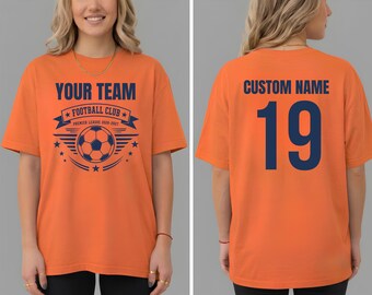 Custom Soccer Team Shirt | Personalized Jersey Tee, Name & Number Back, Custom Football Club Gift
