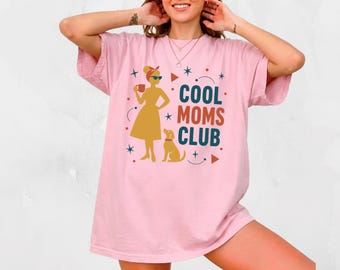 Comfort Colors® Cool Moms Club Shirt, Retro Mom Tee, Dog Mom Gift, Vintage Mama Shirt, Funny Mom Gift, Mothers Day T-Shirt