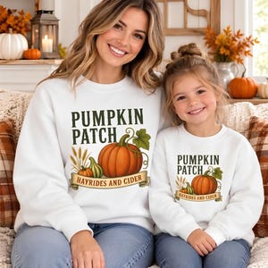 Sudadera con estampado de calabazas, paseos en carreta y sidra / Suéter vintage de estilo rústico para otoño / Regalo ideal para ella en otoño y Acción de Gracias.