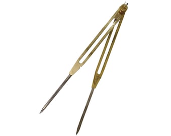 Divisor proporcional de latão, ferramenta de desenho técnico de 12 polegadas, instrumento de medição científica, capa para geometria de desenho de precisão.