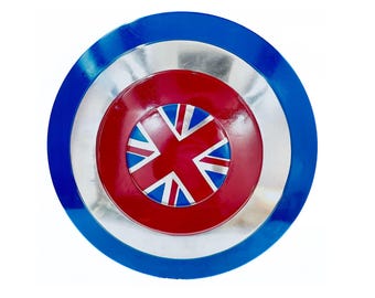 Captain Carter Shield, 22-Inch Metal Shield, British Flag Cosplay