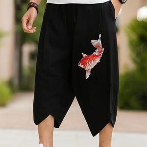 Men Baggy Summer Cotton Linen Shorts, Hip Hop Harem Trousers, Minimalist Streetwear Style, Casual Daily Wear Pants, Baggy Style Activewear