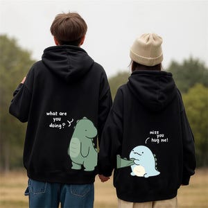Elegant Couple Matching Hoodies, Cute Graphic Sweatshirts for Him and Her, Cozy Pullover Outfit, Gift for Couples, Boho Festival wear