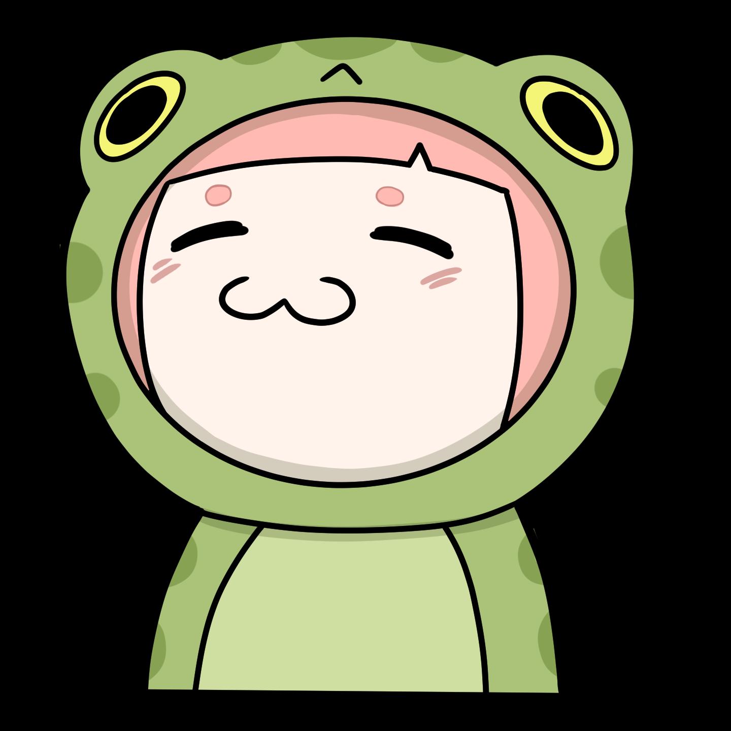 Chibi Frog Pngtuber Assets | 4 Emotions, Mouth Open/closed (digital ...
