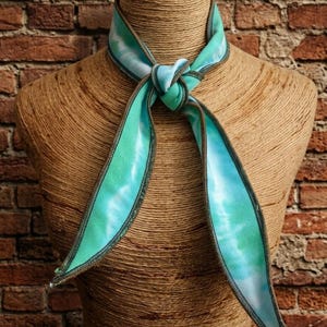 Chudy szalik z jedwabiu Brighton Drift zdjęcie 2