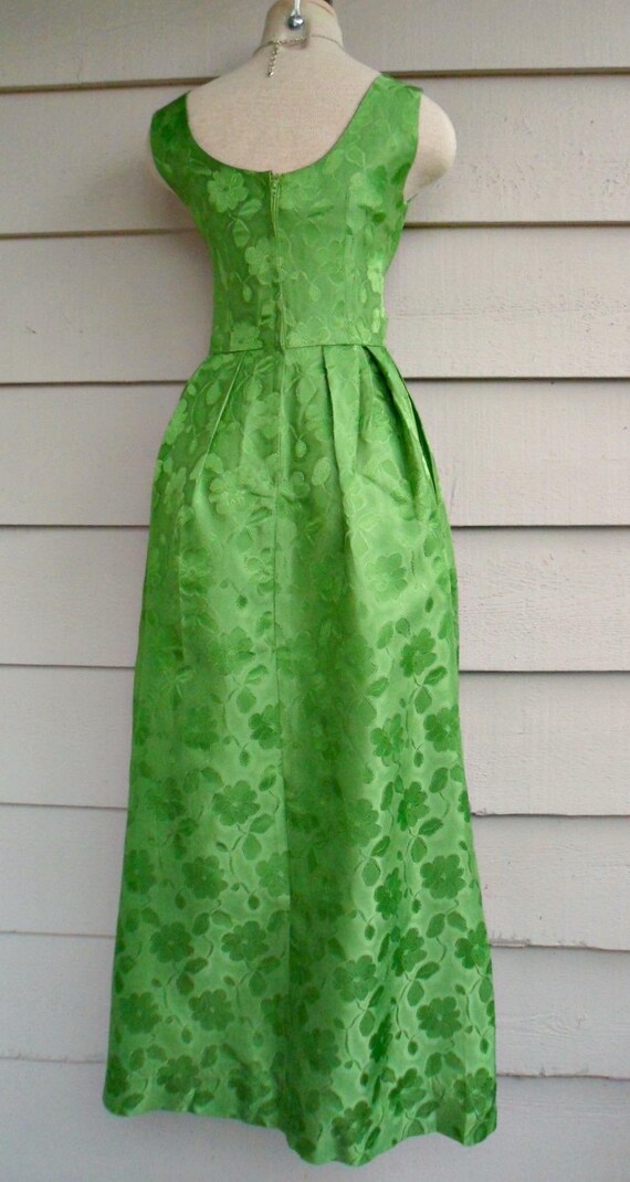 1950's Brocade Evening Gown - Modern Size 2 - Ful… - image 9
