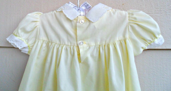 Vintage Baby Dress - 12MO - Classic Yellow Baby D… - image 5