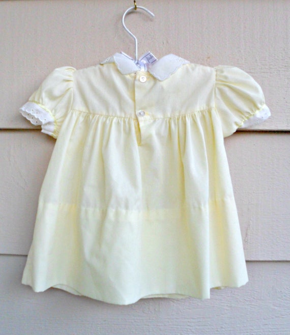 Vintage Baby Dress - 12MO - Classic Yellow Baby D… - image 4