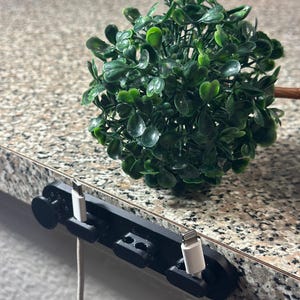 3D Printed Cable Organizer | Wall Mounted Cord Holder | Charging Station Accessory