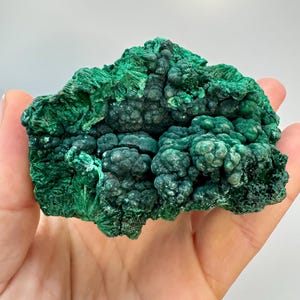 Malachite Specimen 331g — Deep Green Botryoidal  + Velvet Fibrous Matrix, Crystal Display