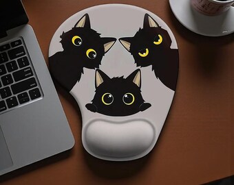 Ergonomic Silicone Mouse Pad with Wrist Support, Non-Slip Desk Pad, Comfortable Wrist Rest for Office Home Laptop Computer