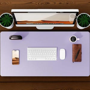 Waterproof PU Leather Desk Pad – Non-Slip Office Desk Mat & Mouse Pad Protector for Women, Stylish Surface for Work and Home