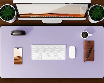 Waterproof PU Leather Desk Pad – Non-Slip Office Desk Mat & Mouse Pad Protector for Women, Stylish Surface for Work and Home