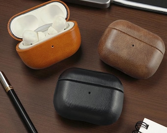 Prestige Leather Airpod Case | Custom Leather Airpods Pro Cover for 2 3 4 Pro2 | Luxury Earphone Case | Christmas Gift for Him