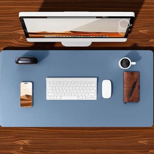 Waterproof PU Leather Desk Pad – Non-Slip Office Desk Mat & Mouse Pad Protector for Women, Stylish Surface for Work and Home