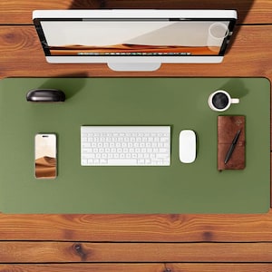 Waterproof PU Leather Desk Pad – Non-Slip Office Desk Mat & Mouse Pad Protector for Women, Stylish Surface for Work and Home