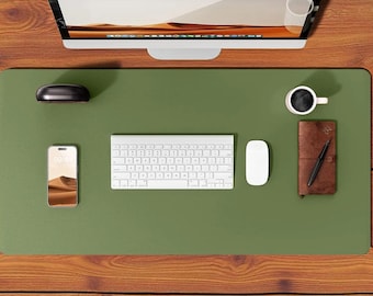 Waterproof PU Leather Desk Pad – Non-Slip Office Desk Mat & Mouse Pad Protector for Women, Stylish Surface for Work and Home