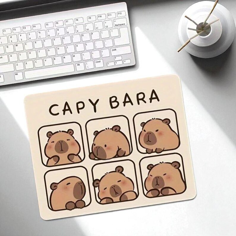 Cute Capybara Mouse Pad | Cartoon Desk Mouse Pad | Gaming Desk Pad ...