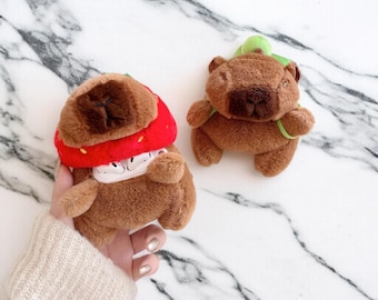 Cute Capybara Earbuds Case | 3D Plush Animal AirPods Cover | Kawaii Headphone Case | Soft Protective Earphone Pouch