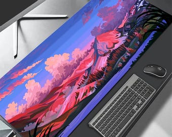 XXL Gaming Mouse Pad, Large Desk Mat, Anime Style Mousepad, Gamer Desk Pad, Big Keyboard Mat, Office Mouse Pad, Desk Mat, Gift for Gamers