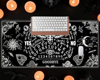 Gothic Ghost Gaming Desk Pad | Large Halloween Desk Mouse Pad | XXL Gaming Mouse Mat