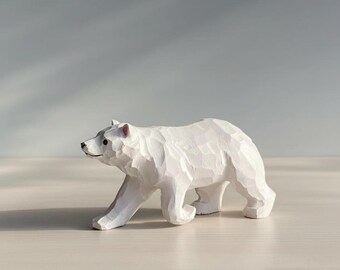 Hand-Painted Basswood Animal Carving, Home Decor Ornament
