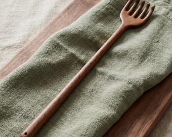 Handcrafted Sandalwood Back Scratcher, Natural Wood Itch Relief Tool, Long Reach Massage Stick, Eco-Friendly Self Care Gift