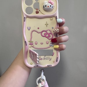 3D ear KT cat stand phone case