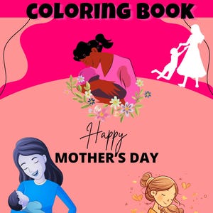 Cadeau parfait pour maman : livre de coloriage pour la Fête des Mères de 20 pages | Téléchargement instantané