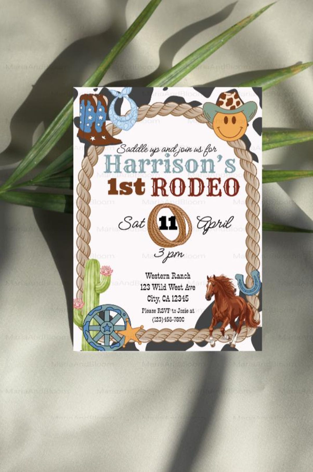 Woody First Rodeo Invite Editable First Rodeo Birthday Invitation, 1st Rodeo Birthday Invite ...