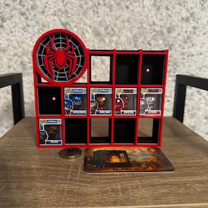 Shelf for 16 Bitty Pop in SpiderMan theme