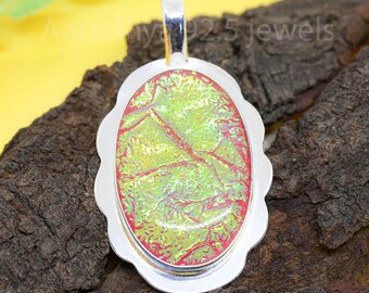Handmade Australian Triplet Opal Pendant: Sterling Silver Gemstone