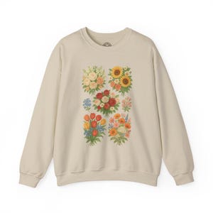 Floral Print Crewneck Sweatshirt - Cozy Unisex Pullover for Spring, Gift for Her or Him, Perfect for Casual, Layering, Gardening, [...]