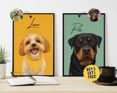 Watercolor Custom Pet Portrait – Personalized Dog Memorial Art (Digital Download)