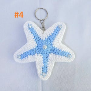 Buy 1 get 1, Handmade Starfish Crochet Keychain, Starfish Crochet Keychain, Sea Animals Crochet Keychain, Bag Charms