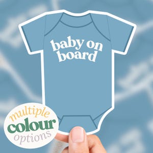 Baby on Board Bumper Sticker & Magnet || Car Decal for Baby Waterproof Vinyl durable Bumper Sign for New Parents Baby Shower Gift adorable
