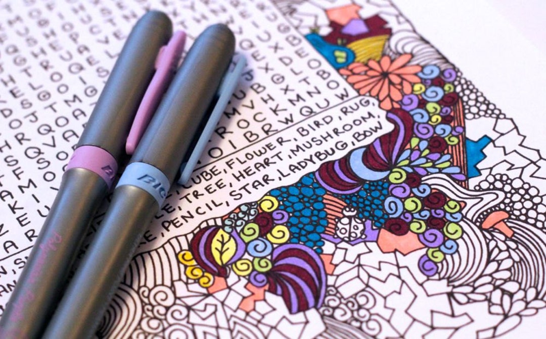 Childrens Word Search Activity Printable Coloring Page Instant Pdf ...
