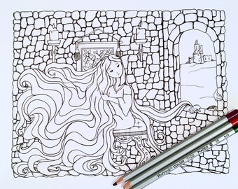 Coloring Pages Barbie As Rapunzel