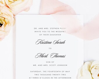 Simple Wedding Invitations, Formal Wedding Invites, Black Tie Wedding Save the Date Cards, Classic Wedding Menus, Charity Gala Invitations