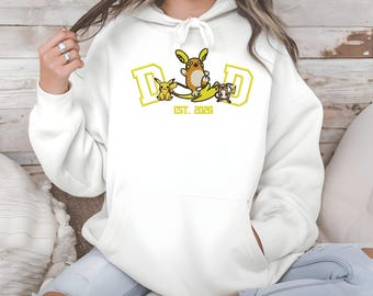 DAD EST Pikachu Stickdatei, Anime Vatertagsgeschenk, Geburtstagsgeschenk für Papa,8size