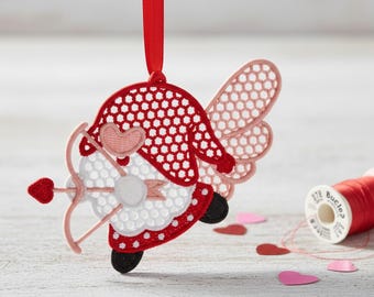 FSL Valentinstag Zwergenornament Ornament Stickmuster Stickdateien Sofort Download