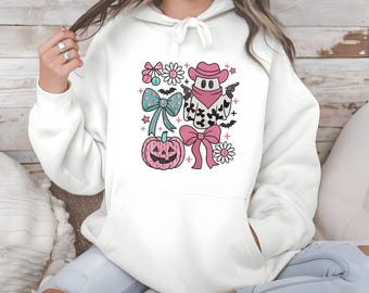 Halloween Geist mit Kürbis und Schleife Stickdatei Größe 8 Digitaler Download