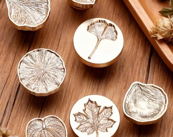 Plant Seal,Leaf/Flower Seal,3D Relief Seal,Wedding invitation seal,Envelope seal,Holiday gift card seal,Wax Seal Stamp